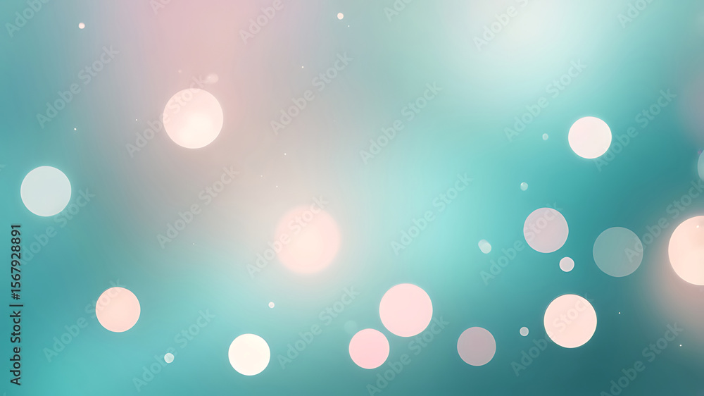 Poster abstract dreamy blue background with soft glowing sparkles, smooth gradient texture, elegant bokeh l