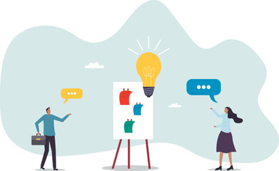 Workshop or business discussion, meeting or brainstorm new idea, training course class,people concept.