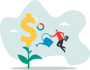 Investment portfolio, asset allocation to build passive income, wealth management or mutual fund planning,people concept.