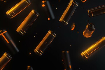high detail visual of various of alkaline battery background