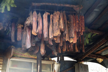 Smoked Meat from the Tujia Ethnic Minority in China with Subtle Flavor and Unique Smoky Aroma