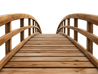 wooden bridge over the river