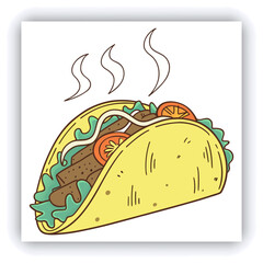 brazier. Fried eggplant, potatoes, peppers, tomatoes in pan. Vegetarian dish. View from above. Wooden background. Copy space