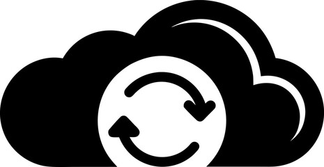 Cloud Data Sync Icon Vector Illustration