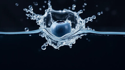 water splash on black background