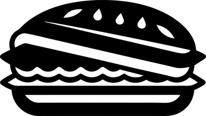 Long Sandwich Sub Fast Food Vector