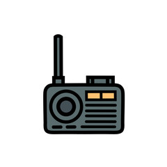 retro radio vector illustration