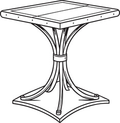 vector illustration of a table with books