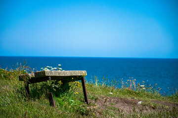 bench next to the sea