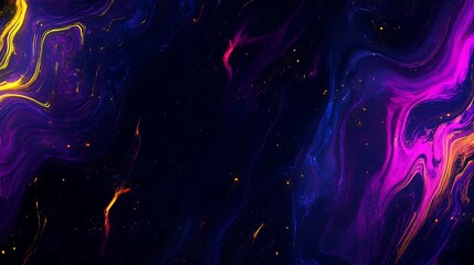 Abstract swirling colors on dark background