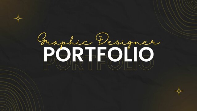 Yellow Black Texture Abstract Graphic Designer Online Portfolio - 1