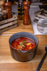 Delicious hungarian goulash soup