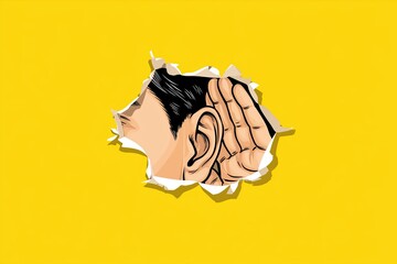 Hearing Secret Information Through Torn Paper Hole