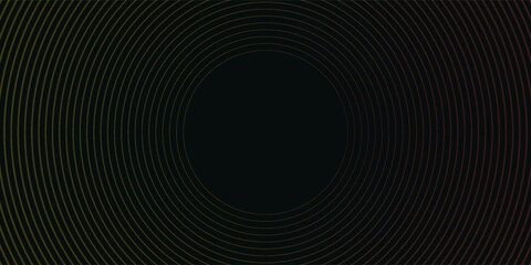 Abstract gold circle lines on dark background. Geometric stripe line art design. Modern luxury template. Suit for presentation, banner, cover, web, line