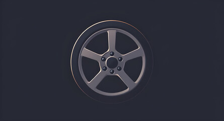 Fototapeta premium Wheel, Tire, Car wheel, Bicycle wheel, Vehicle tire, Round wheel, Spoked wheel, Steering wheel, Rubber tire, Alloy wheel, Rotating wheel, Mechanical wheel, Gear wheel, Metal wheel, Classic wheel, Whee
