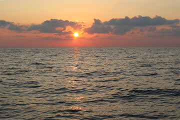 Seascape, Sunset over the sea