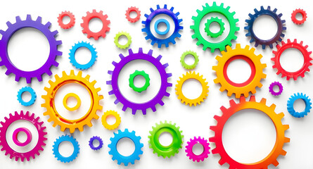Abstract colorful gear background, Colorful gears design, Gear mechanism background, Vibrant gear pattern, Industrial abstract art, Tech gears background, Engineering theme, Abstract gear wheels, Gear