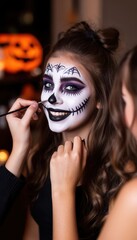 girl with halloween makeup