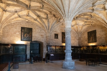 Lisboa, interior de la sacristia del monasterio de los Jeronimos, portugal