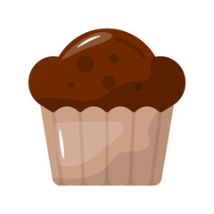 Muffin icon. bakery, cupcake, dessert, snack, sweet, pastry, breakfast, treat. Vector Icon Illustration