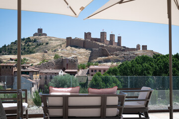 Molina de aragón, vistas del parador nacional de turismo, Guadalajara, España