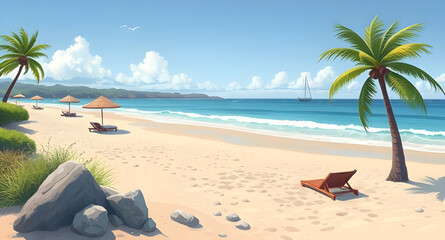 Sea and beach, Ocean shore, Sandy beach, Seaside view, Tropical beach, Beach landscape, Ocean waves, Coastal scene, Beach and sea horizon, Sunny beach, Blue sea water, Summer beach, Sea breeze, Beach 