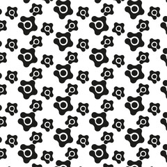 Fototapeta premium Black Shapes pattern vector