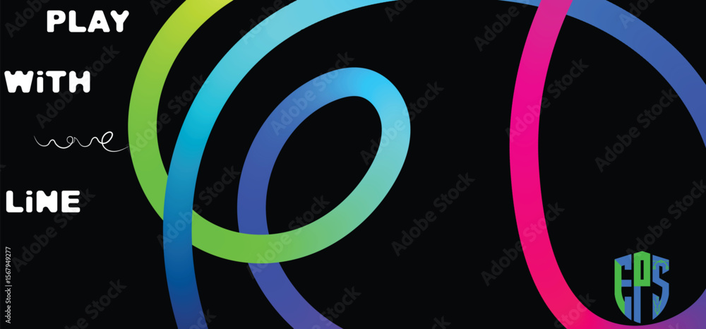 Poster color shapes with rainbow gradient. abstract modern fluid waves. vector background with color dynami