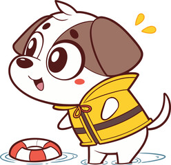 cute puppy character