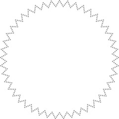 Star shape dots outline. Geometric element