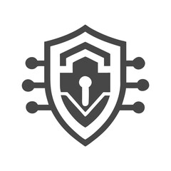 Secure Vector Icon with Shield and Lock Design