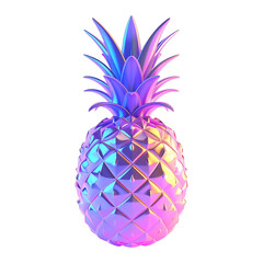 Multicolored gradient pineapple illustration