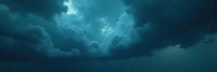 Obraz premium Ominous Storm Clouds Heavy Rain Threatens, Dramatic Grey Sky, Perfect for Apocalyptic or Weather Reports Backgrounds