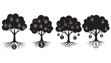 Money Trees Illustrating Financial Growth and Investment