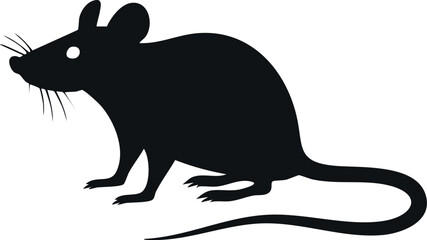 Obraz premium Rat silhouette illustration