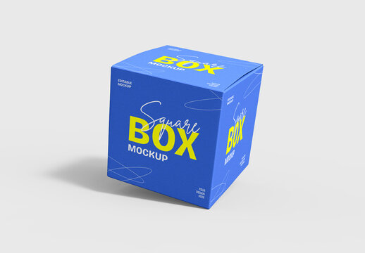 Square Box Mockup