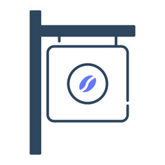 Coffee shop icon. signboard, cafe, signage, shop, board, espresso, display, brew