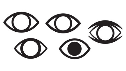 Stylized eye icons in a simple graphic design