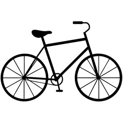 Vintage Bicycle line art vector illustration