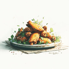 Delicious Crispy Fried Chicken with Herbs