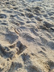 footprints on the sand