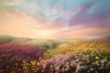 Fototapeta premium sunset in the field