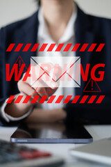 Electronic mail spam hacker message online security protection technology safety network warning...