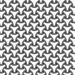 Seamless abstract black and white pattern with interlocking Y-shapes, modern geometric design perfect for wallpaper, fabric, packaging, and digital backgrounds.