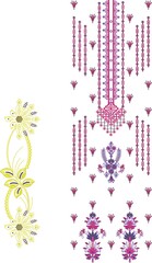 Mughal art borders flowers beautiful textile digital motifs bunches elements and allover designs