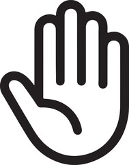 Obraz premium Simple Line Art Illustration of a Human Hand