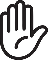 Obraz premium High-Resolution Vector Graphic of an Open Hand Perfect for Stop Sign, Gesture, or Help Icon