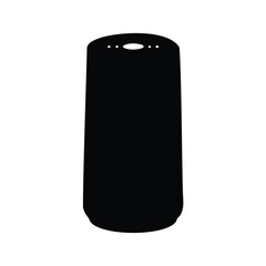 Silhouette of a Smart Speaker with Top Controls and Minimalist Design