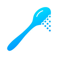 Spoon icon. utensil, stir, metal, scoop, kitchen, cafe, silverware, tool. Vector Icon Illustration