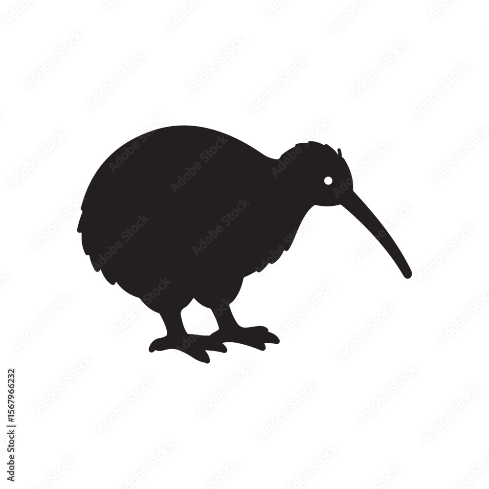 Poster kiwi bird icon isolated. simple vector icon on white background